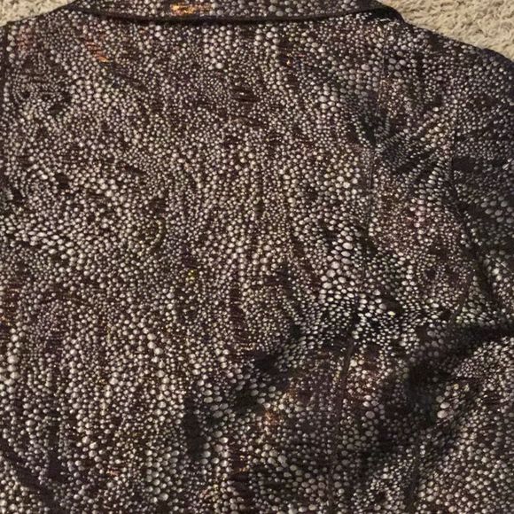 Carmen Marc Valvo 3/4 Sleeve Metallic Mat - Picture 8 of 8